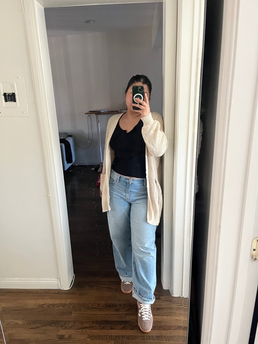 If it were me Cream Knit 100% cotton cardigan